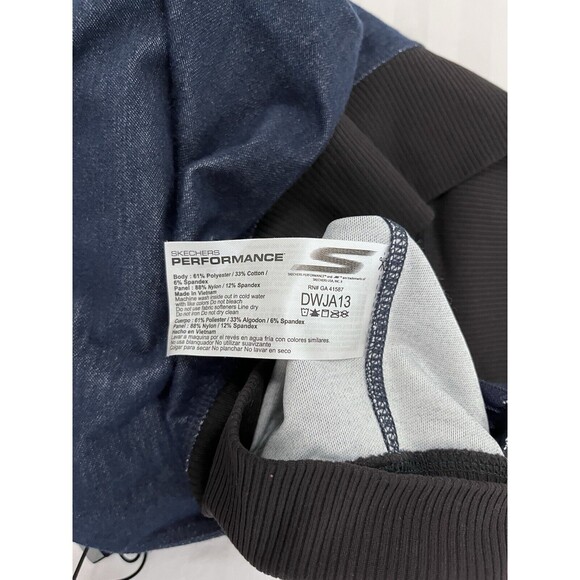 NWT Skechers GO WALK Womens Bomber Jacket XS Navy Blue Black Full Zip DWJA13 - Picture 7 of 9